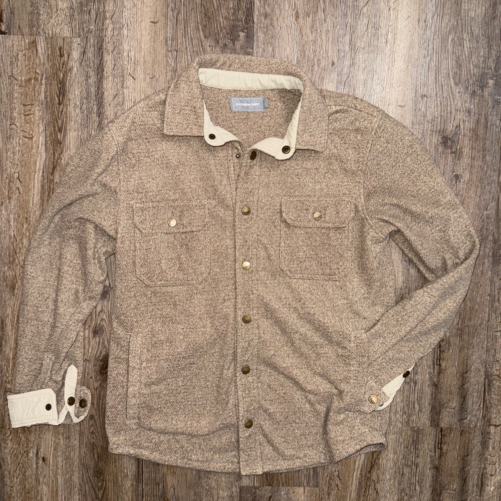 Southern Shirt • Snap Button Sweater Fleece Shirt Jacket